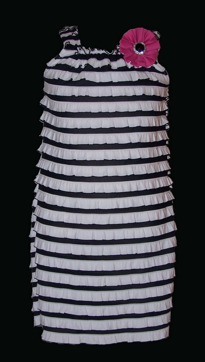 Black and White Ruffle Dress